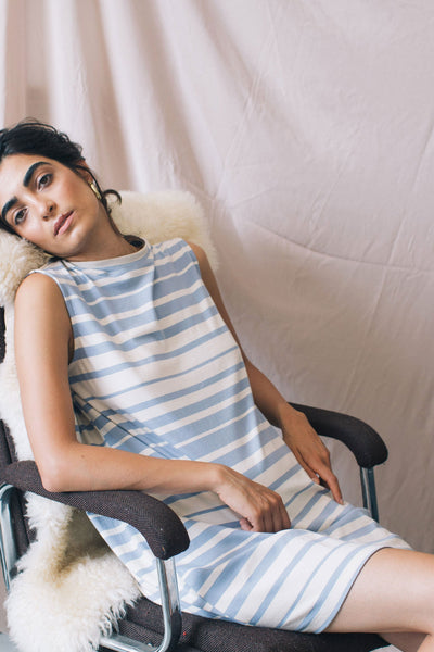 Shop tee dress stripes by Cossac on thegreenlabels