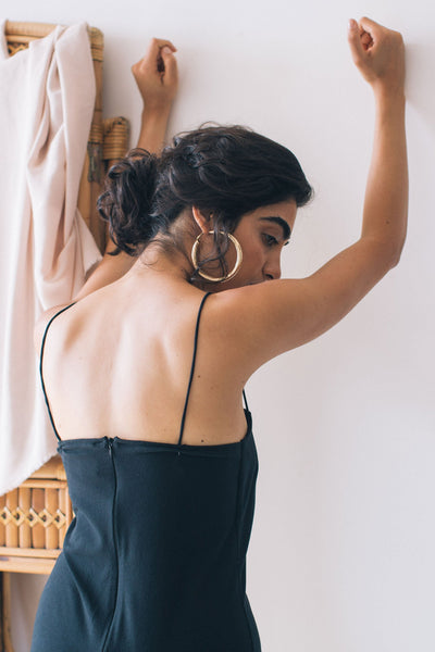 Shop string bodycon dress black by Cossac on thegreenlabels