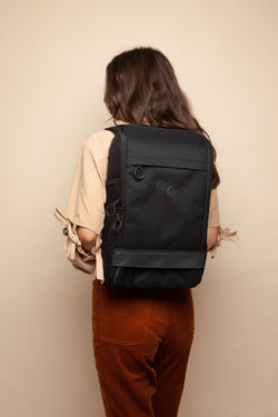 CUBIK backpack rooted black by pinqponq on thegreenlabels