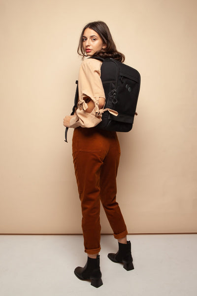 CUBIK backpack rooted black by pinqponq on thegreenlabels