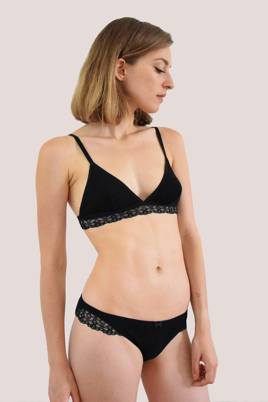 casamance bralette black by Olly Lingerie on thegreenlabels