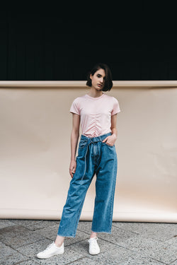 shop silk pink tee on thegreenlabels.com
