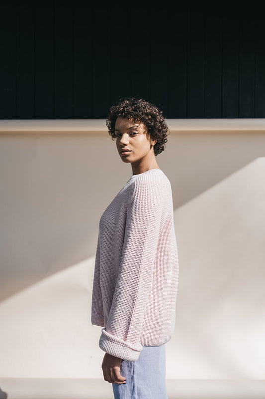 Shop daliaa sweater fresh rose by Armedangels on thegreenlabels