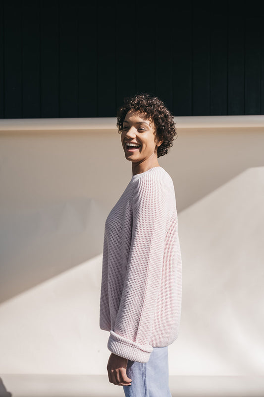 Shop daliaa sweater fresh rose by Armedangels on thegreenlabels