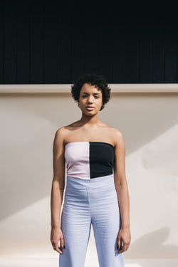 Shop tube top black & pink by Signe on thegreenlabels