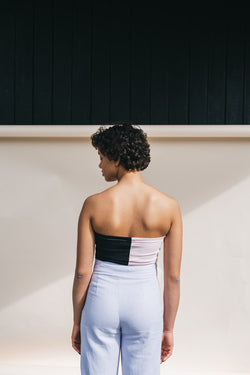 Shop tube top black & pink by Signe on thegreenlabels