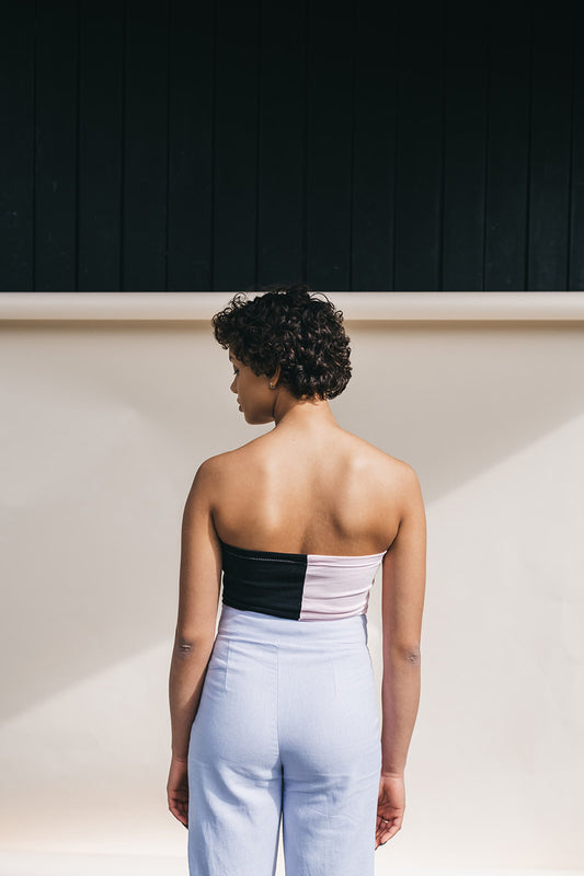 Shop tube top black & pink by Signe on thegreenlabels