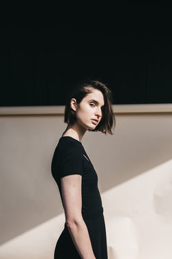 shop luna rib tee black on thegreenlabels.com