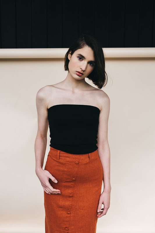 Shop tube top black by Signe on thegreenlabels