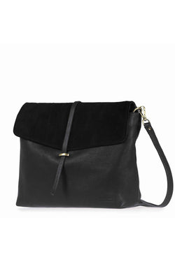 Shop ella black black soft grain leather by O My Bag on thegreenlabels