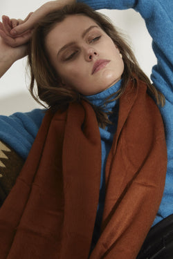 woven scarf rusty