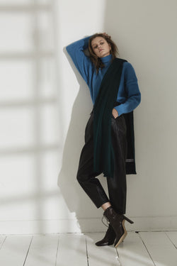shop woven scarf forest green at thegreenlabels