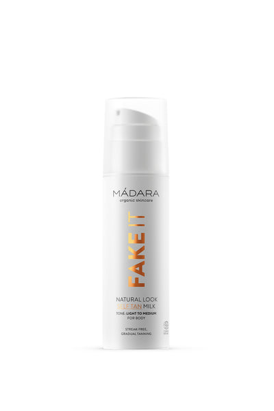 fake it natural self tan milk by Mádara on thegreenlabels.com