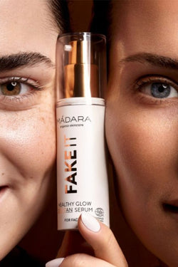 fake it natural self tan serum face by Mádara on thegreenlabels.com