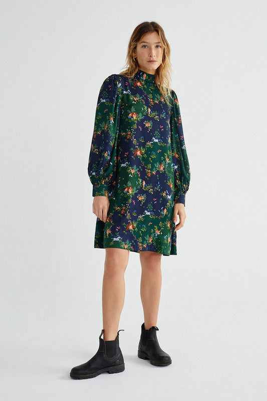 Shop flora paradise dress by Thinking Mu at thegreenlabels