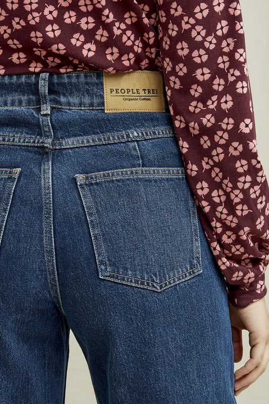 flora wide leg jeans by People Tree on thegreenlabels.com