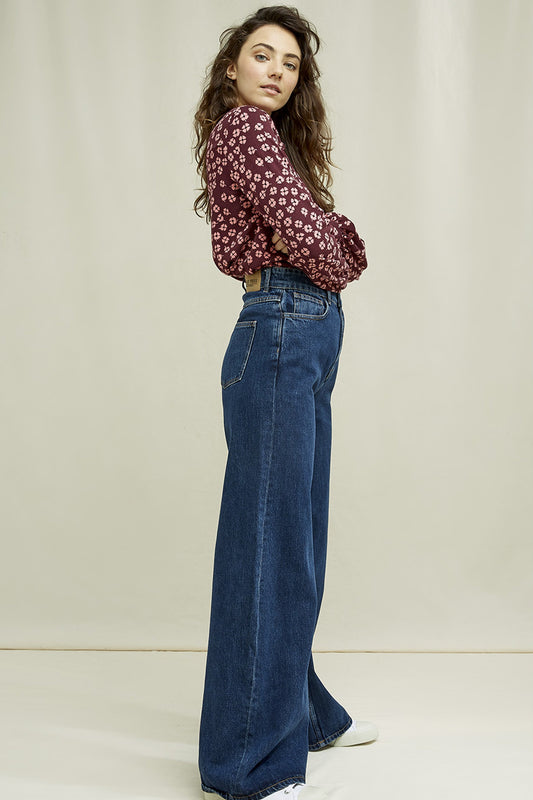 flora wide leg jeans by People Tree on thegreenlabels.com