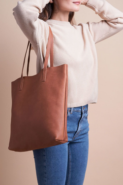 Georgia shopper wild oak soft grain leather by O My Bag on thegreenlabels