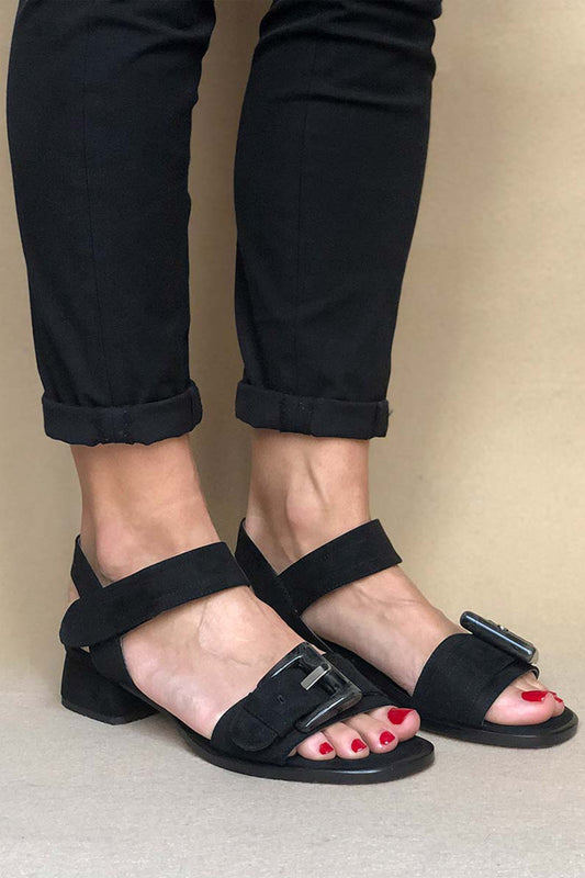 hilary black suede by Mireia Playa on thegreenlabels