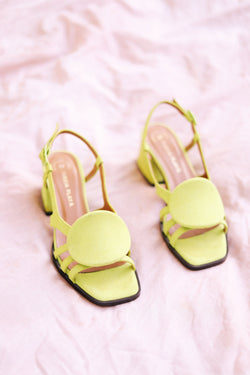 hiedra green suede by Mireia Playa on thegreenlabels.com