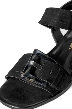 hilary black suede by Mireia Playa on thegreenlabels