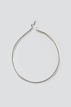 infinity earring hoop sterling silver by Neinties on thegreenlabels.com