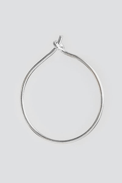 infinity earring hoop sterling silver by Neinties on thegreenlabels.com