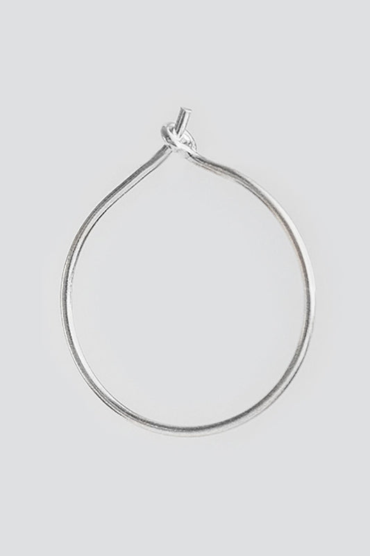infinity earring hoop sterling silver by Neinties on thegreenlabels.com