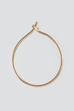 infinity earring hoop gold <br> by Neinties on thegreenlabels