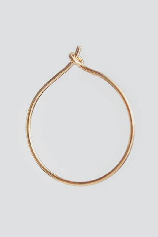 infinity earring hoop gold <br> by Neinties on thegreenlabels