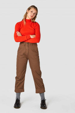 shop jacobina rib top orange by Kings Of Indigo at thegreenlabels.com