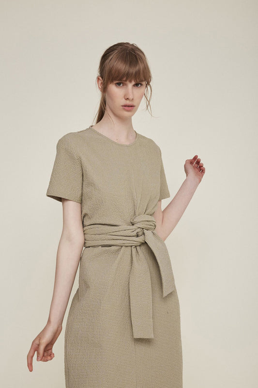 shop jianna dress khaki by rita row on thegreenlabels