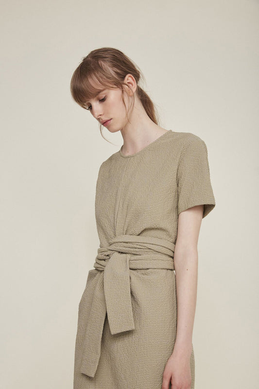 shop jianna dress khaki by rita row on thegreenlabels