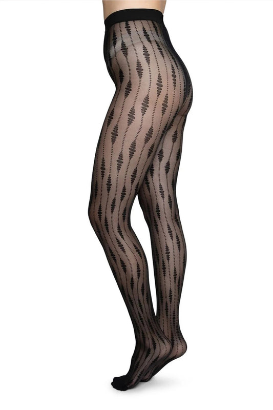 josefin drop tights black by Swedish Stockings on thegreenlabels