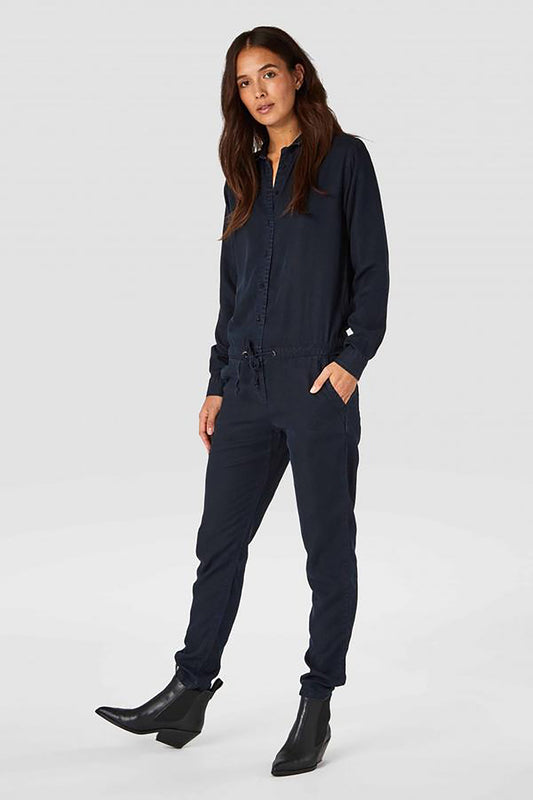 shop stephanie jumpsuit blue black by Kings Of Indigo at thegreenlabels.com