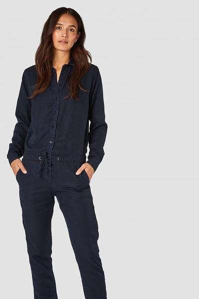 shop stephanie jumpsuit blue black by Kings Of Indigo at thegreenlabels.com