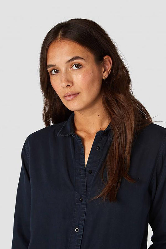 shop stephanie jumpsuit blue black by Kings Of Indigo at thegreenlabels.com