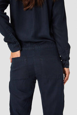 shop stephanie jumpsuit blue black by Kings Of Indigo at thegreenlabels.com