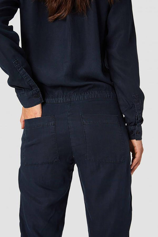 shop stephanie jumpsuit blue black by Kings Of Indigo at thegreenlabels.com