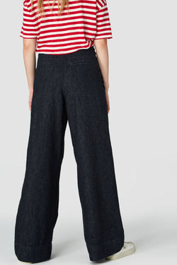 fallon pants dark hemp rinse by Kings Of Indigo on thegreenlabels