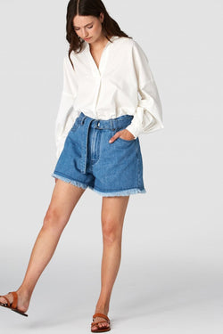 shop alice belted shorts light marble by Kings Of Indigo on thegreenlabels