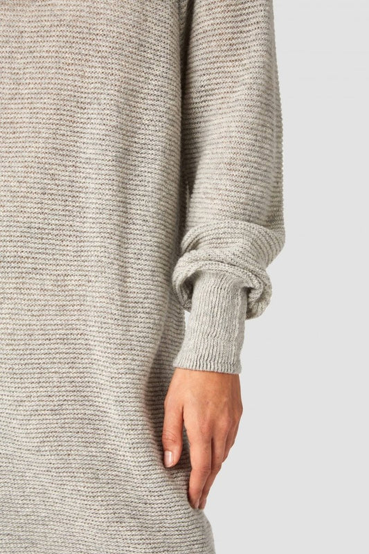 lorraine knitted dress grey melee by Kings Of Indigo