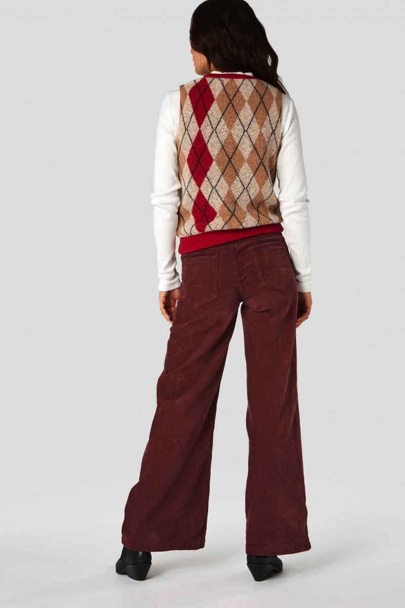 jane corduroy rust pants by Kings Of Indigo on thegreenlabels
