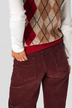 jane corduroy rust pants by Kings Of Indigo on thegreenlabels