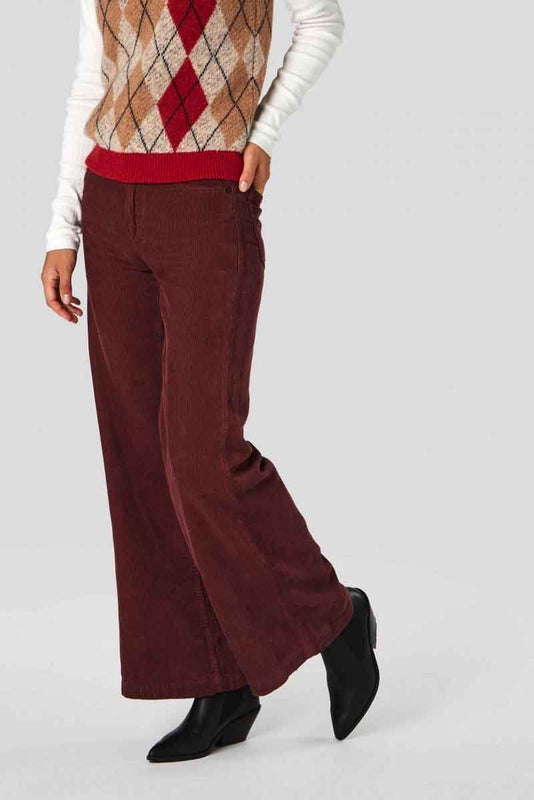 jane corduroy rust pants by Kings Of Indigo on thegreenlabels
