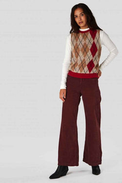 jane corduroy rust pants by Kings Of Indigo on thegreenlabels