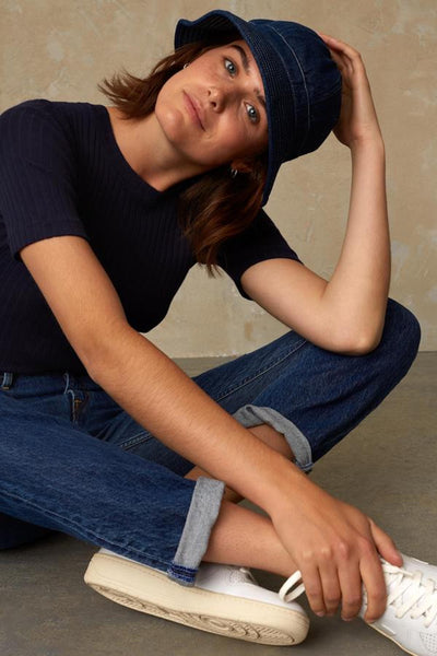 shop kuroda top navy by kings of indigo at thegreenlabels