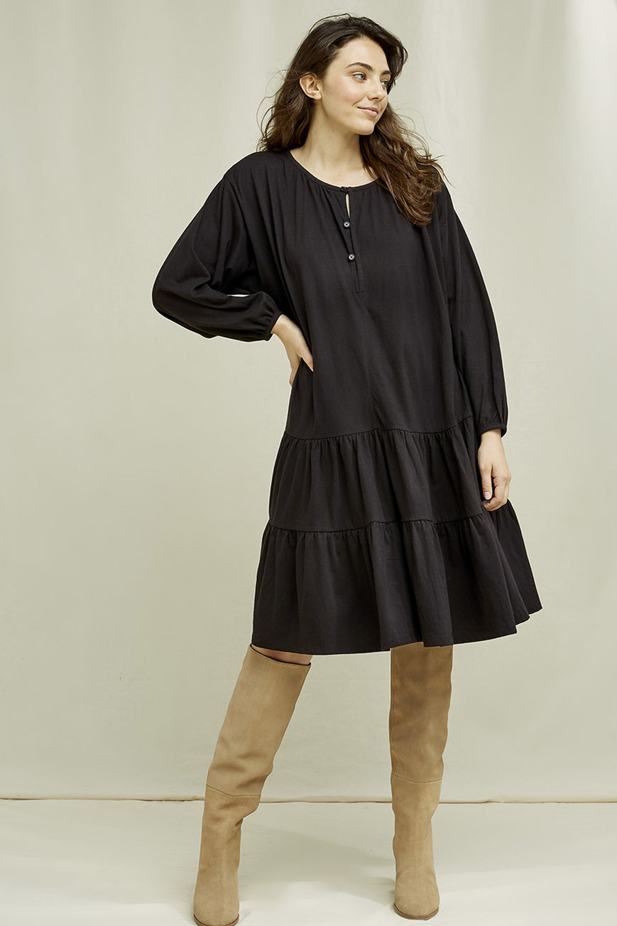 shop katja dress black by people tree at thegreenlabels