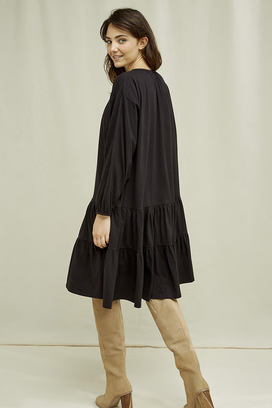 shop katja dress black by people tree at thegreenlabels