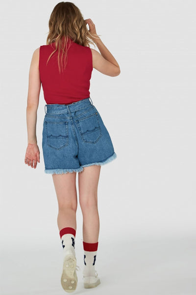 Shop jacobina top sleeveless lipstick red by Kings Of Indigo on thegreenlabels.com